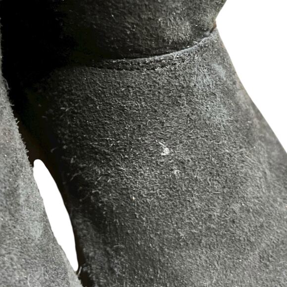 Ugg Kristin Wedge Short Boots Winter Shearling Black Suede Women’s Designer US 6 - Picture 5 of 9